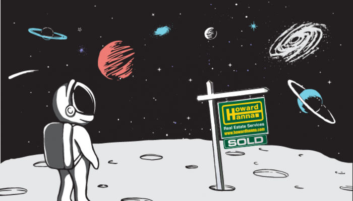 Real Estate on the Moon - Howard Hanna Sign on the Moon