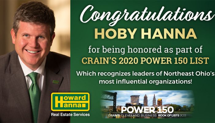 President of Howard Hanna Named in Power 150 List of Influential Leaders by Crain's Cleveland Business